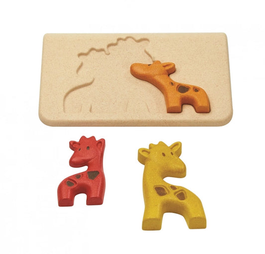 Giraffpussel i Trä - PlanToys