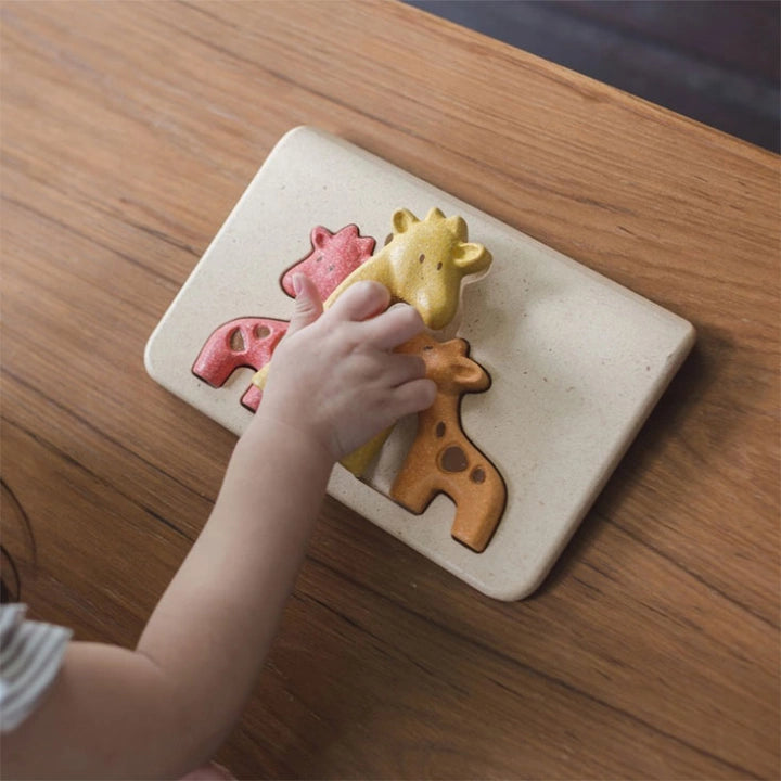 Giraffpussel i Trä - PlanToys