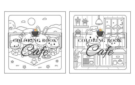 Cuddly Friends, Målarbok - Coloring Book Cafe