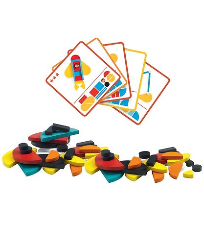 Byggspel, Ze Geo Vroom, Träklossar - Djeco