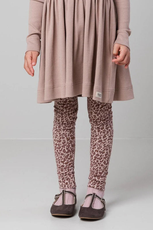 Leo Leggings, Baby, Dusty Mauve Leo - MarMar
