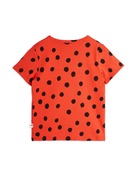 Dot T-shirt, Röd, Strl 104/110 - Mini Rodini