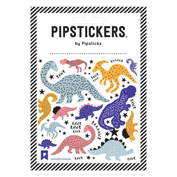 Stickers Holografisk Silverfolie, Jurassic Giants