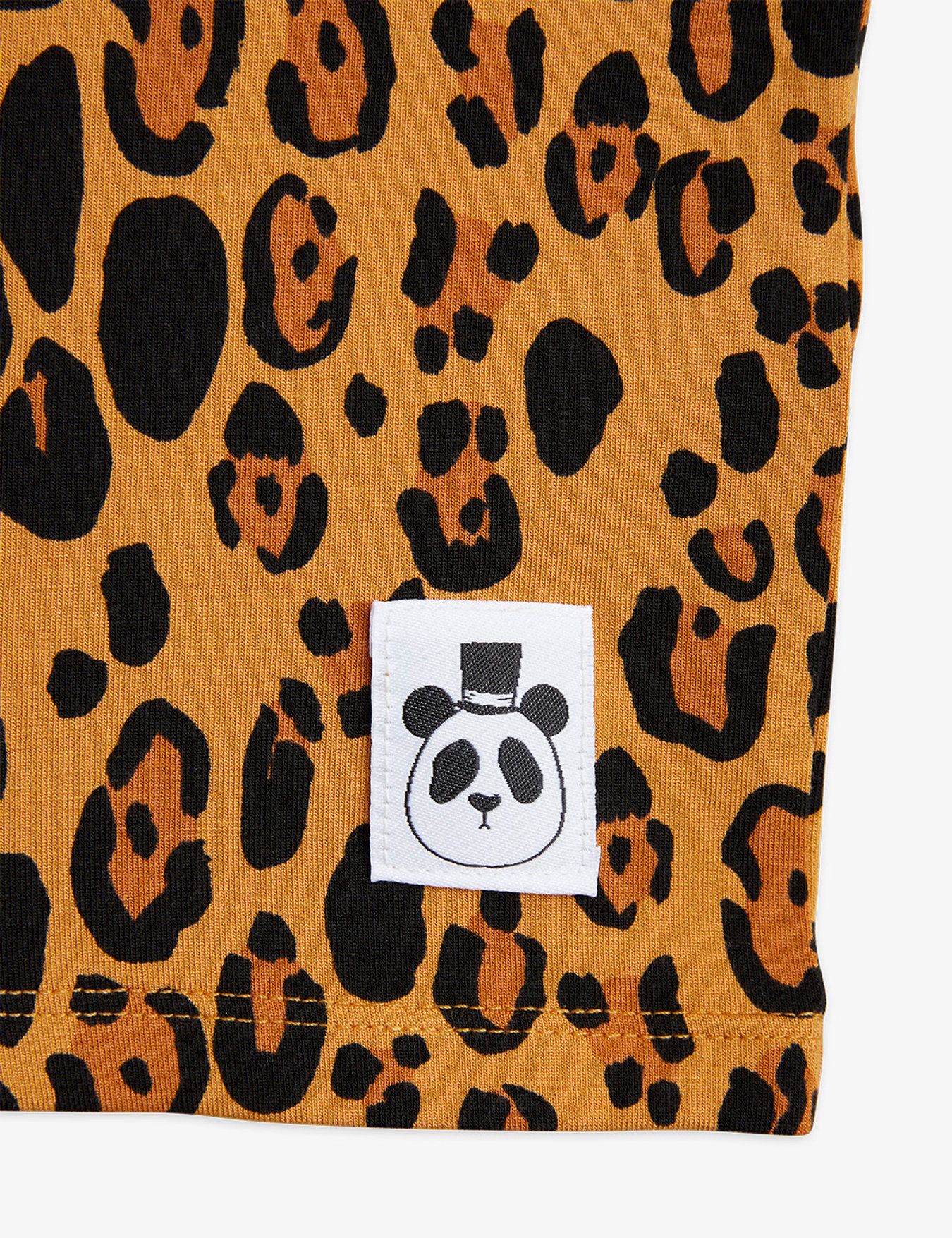 Basic Leopard T-shirt, Beige - Mini Rodini