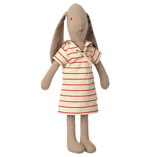 Kanin 26 cm, Storlek 2, Randig Strandklänning - Maileg