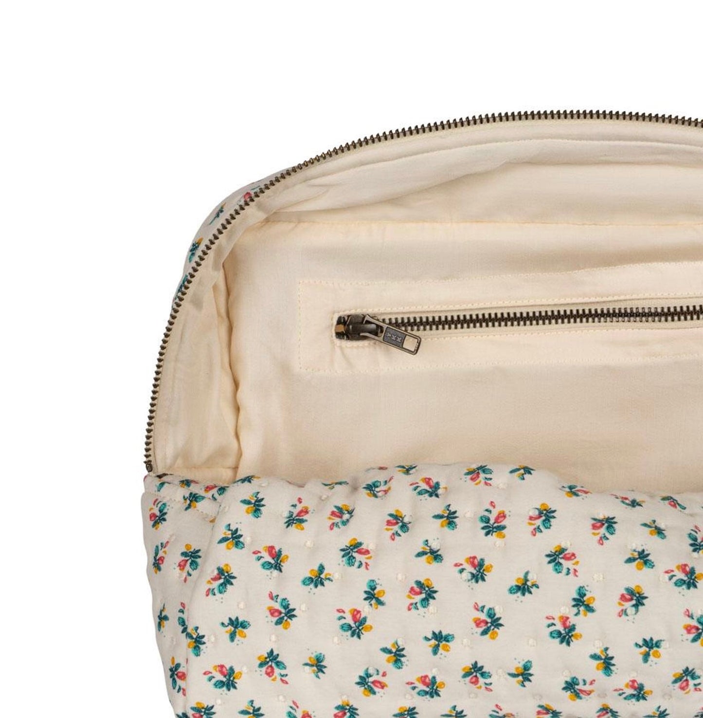 Big Quilted Toiletry Bag, Fleur Coloré