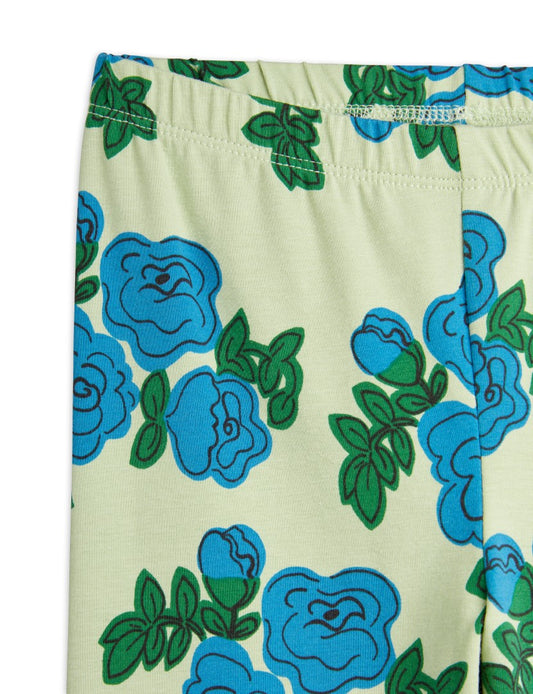 Blue roses leggings, Grön, Strl 80/86 - Mini Rodini
