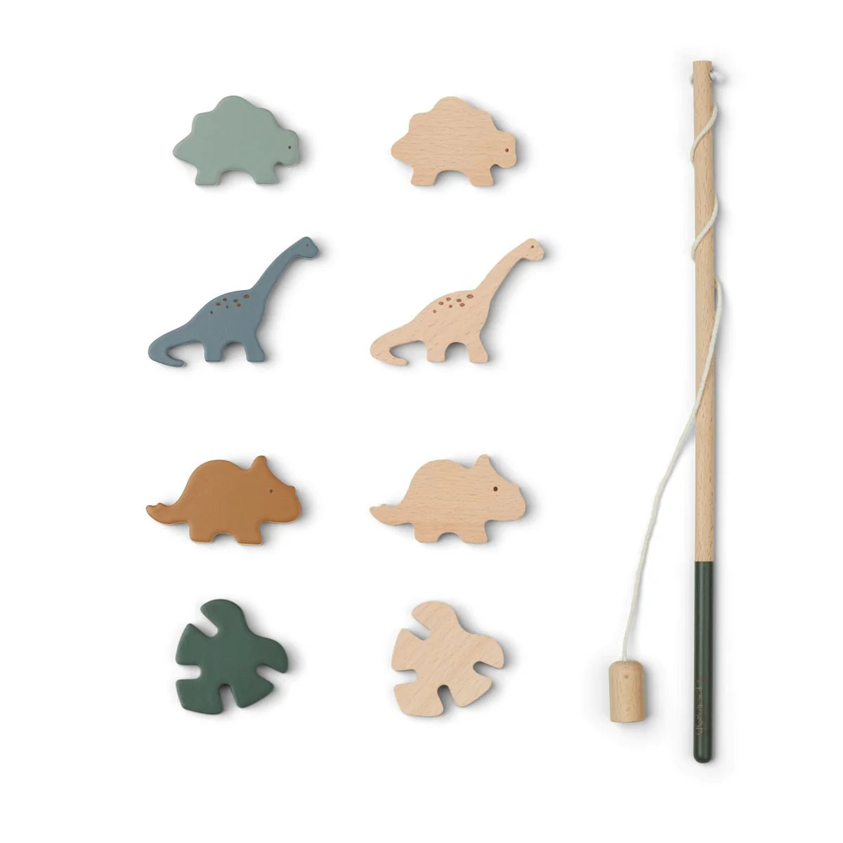 Sebastian Fishing Game, Dino/Hunter Green Multi Mix - Liewood