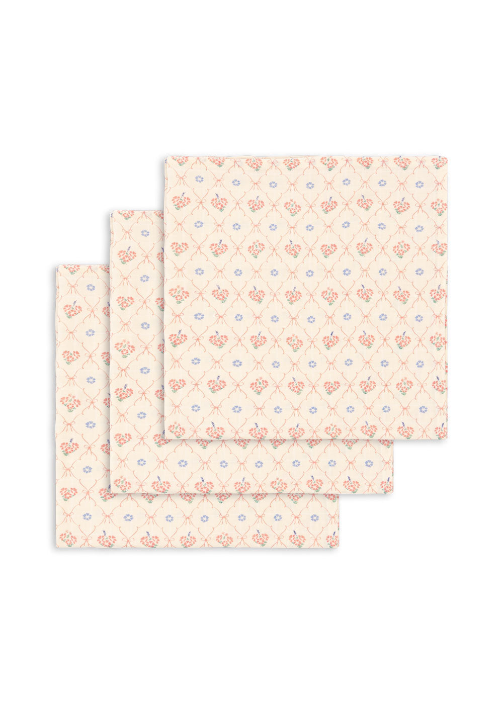 3 Pack Muslin Cloth GOTS, Fleur Decor