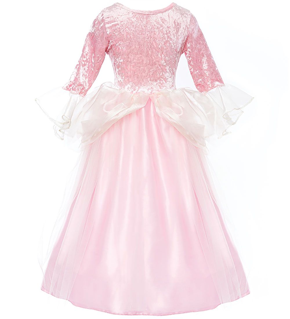 Pink Rose Princess Dress/Princessklänning, Rosa Rosor, 5-6 år - Great Pretenders