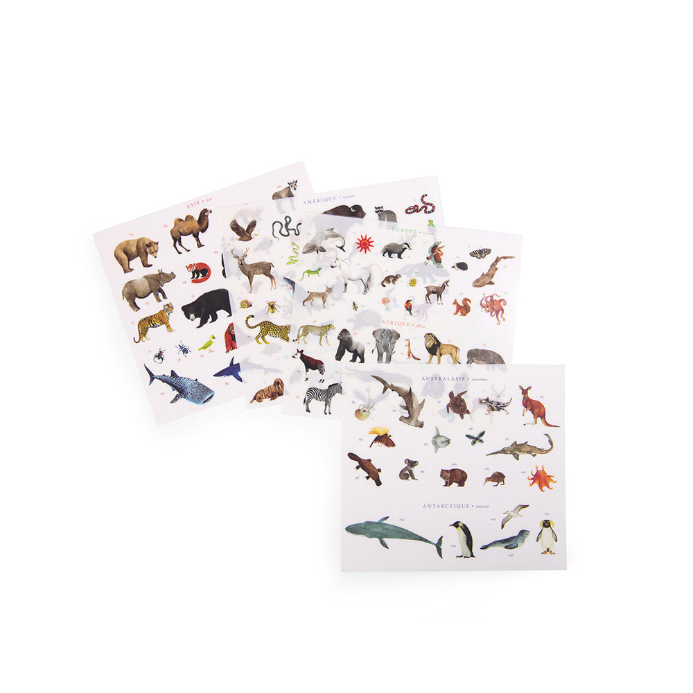 Världskarta med Gnuggisar, Tout Autour Du Monde