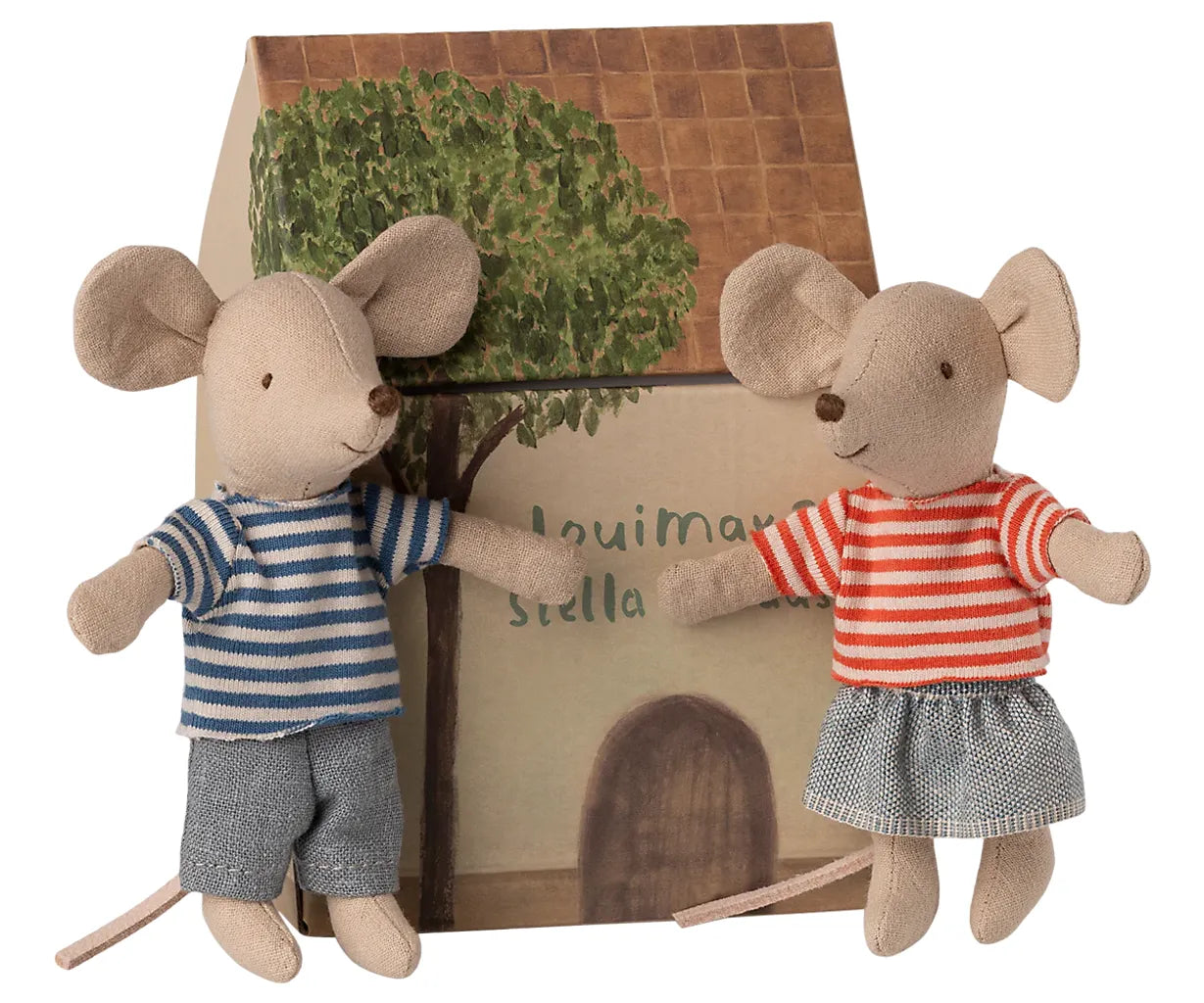 LouiMax & Stella Stardust, Lillebror och Lillasyster Mus 11 cm - Maileg