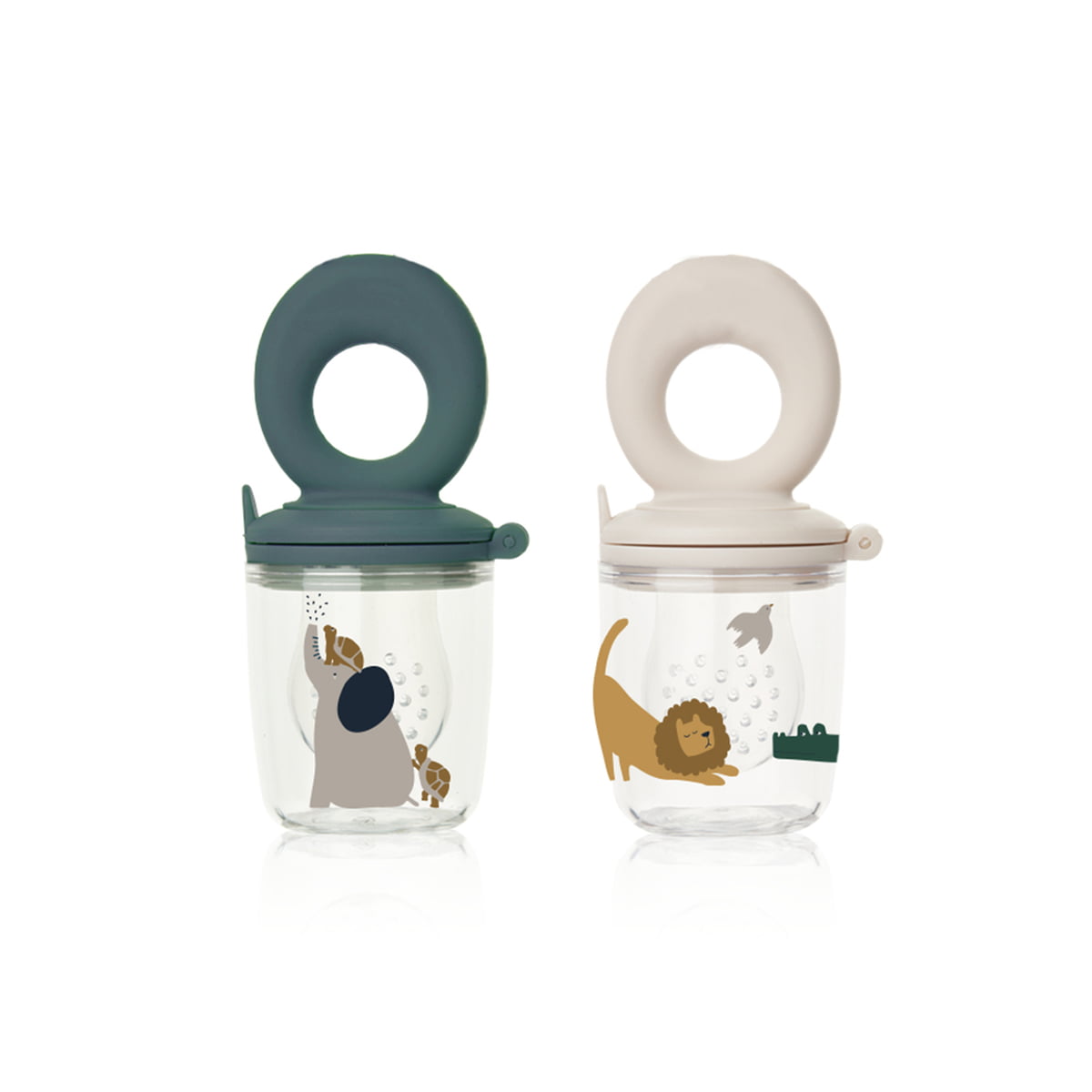 Miranda Printed Food Feeder 2-Pack, All together/Sandy