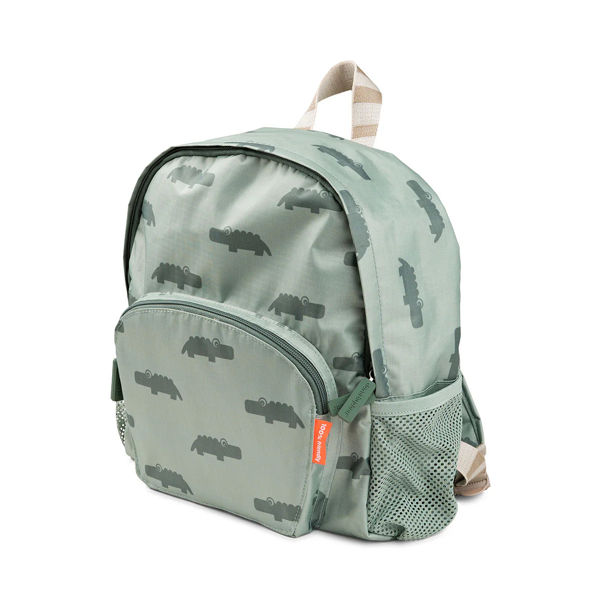 Kids Backpack, Croco Green