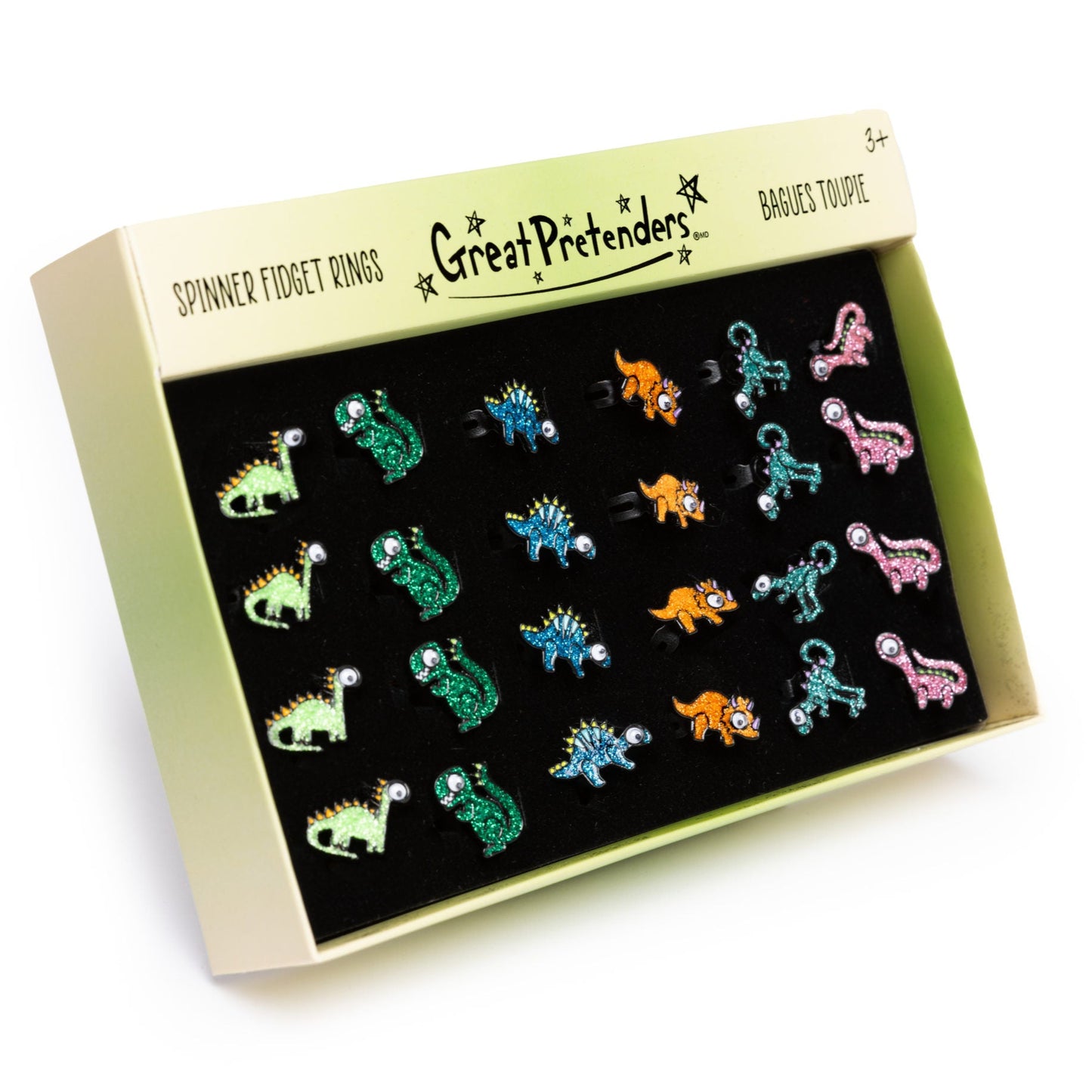 Snurringar, Dinosaur Spinner Fidget Rings - Great Pretenders