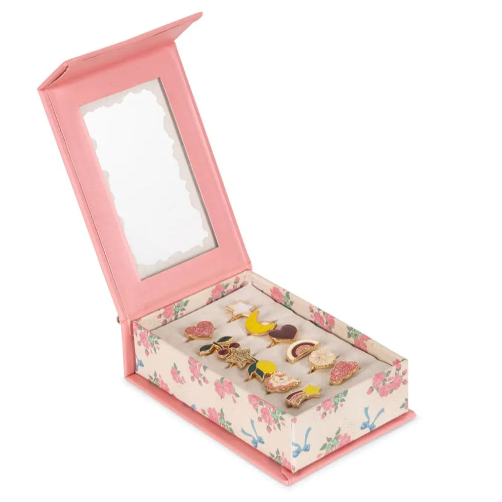 Ring Set, 12-Pack, Multi Color Presentask - Konges Slöjd