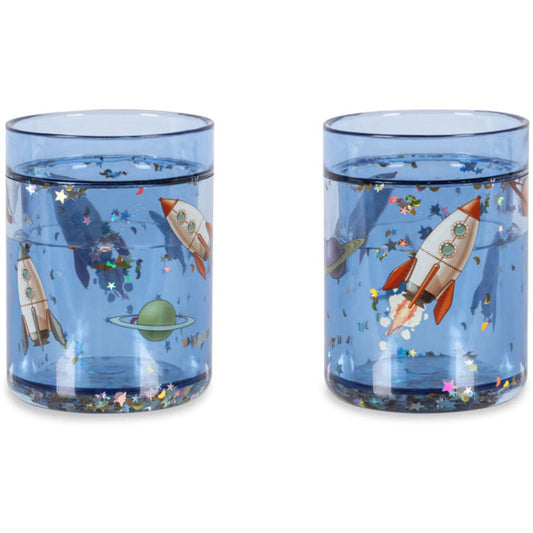 Glittriga Glas 2-Pack, Outer Space - Konges Sløjd