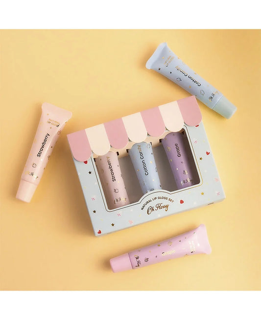 Läppglans, 3-pack, Oh Flossy Natural Lip Gloss Set - Mimi And Lula