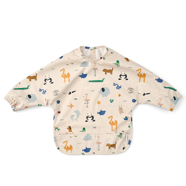 Haklapp, Merle Printed Cape Bib, Around The World/Sandy - Liewood