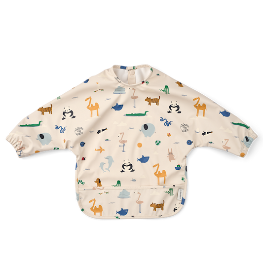 Haklapp, Merle Printed Cape Bib, Around The World/Sandy - Liewood