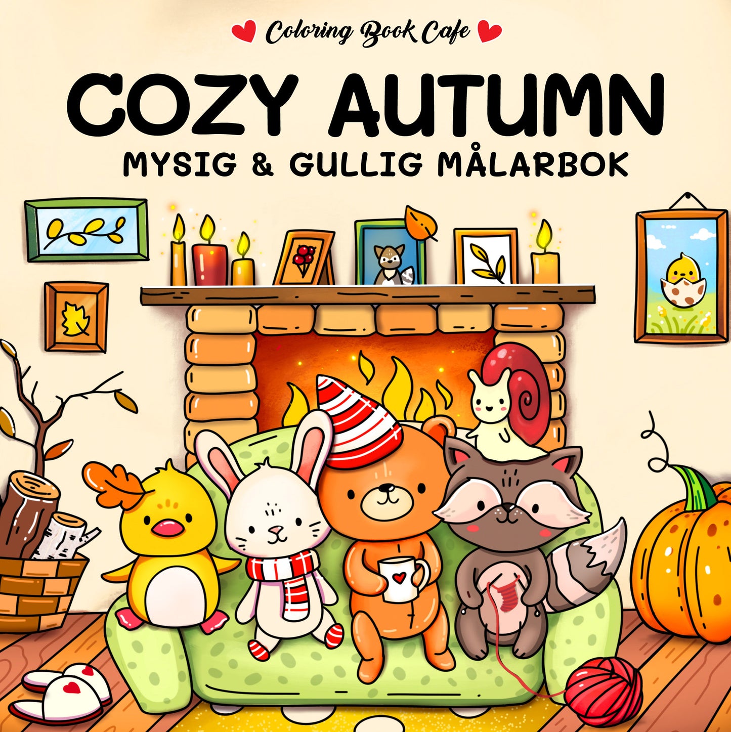 Cozy Autumn, Målarbok - Coloring Book Cafe