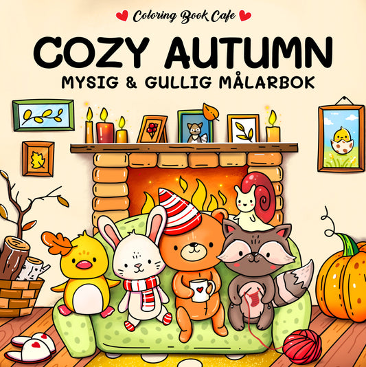 Cozy Autumn, Målarbok - Coloring Book Cafe
