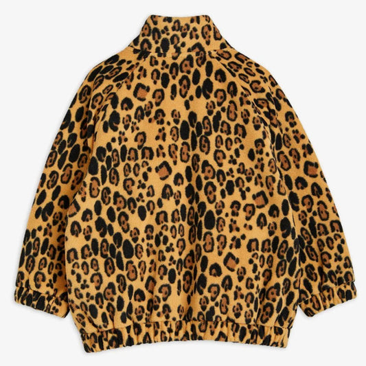 Fleecejacka Leopard, Beige - Mini Rodini