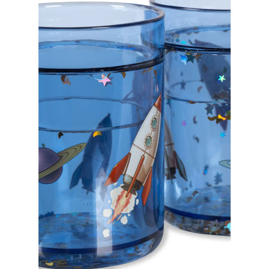 Glittriga Glas 2-Pack, Outer Space - Konges Sløjd