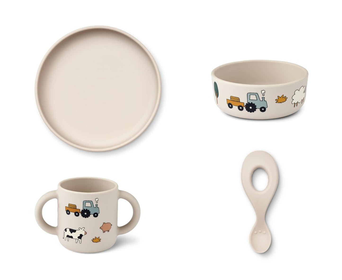 Vivi Printed Tableware Set, Farm/Sandy