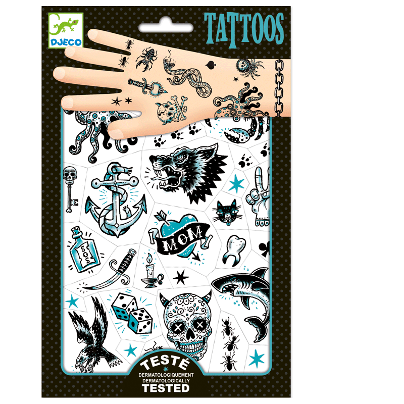 Barntatueringar, Temporära Tatueringar, Den Mörka Sidan - Djeco