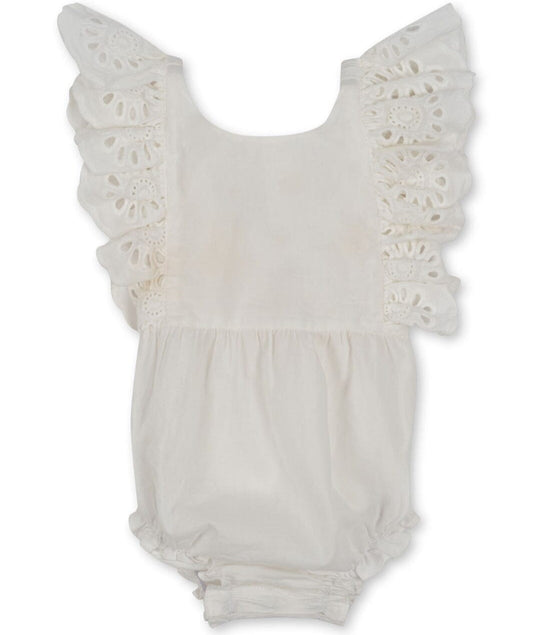 Posey Romper/Sparkdräkt, Optic White - Konges Sløjd