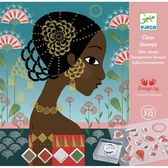 Pyssel - Genomskinligt Stämpel Set, Patterns and Decoration - Djeco