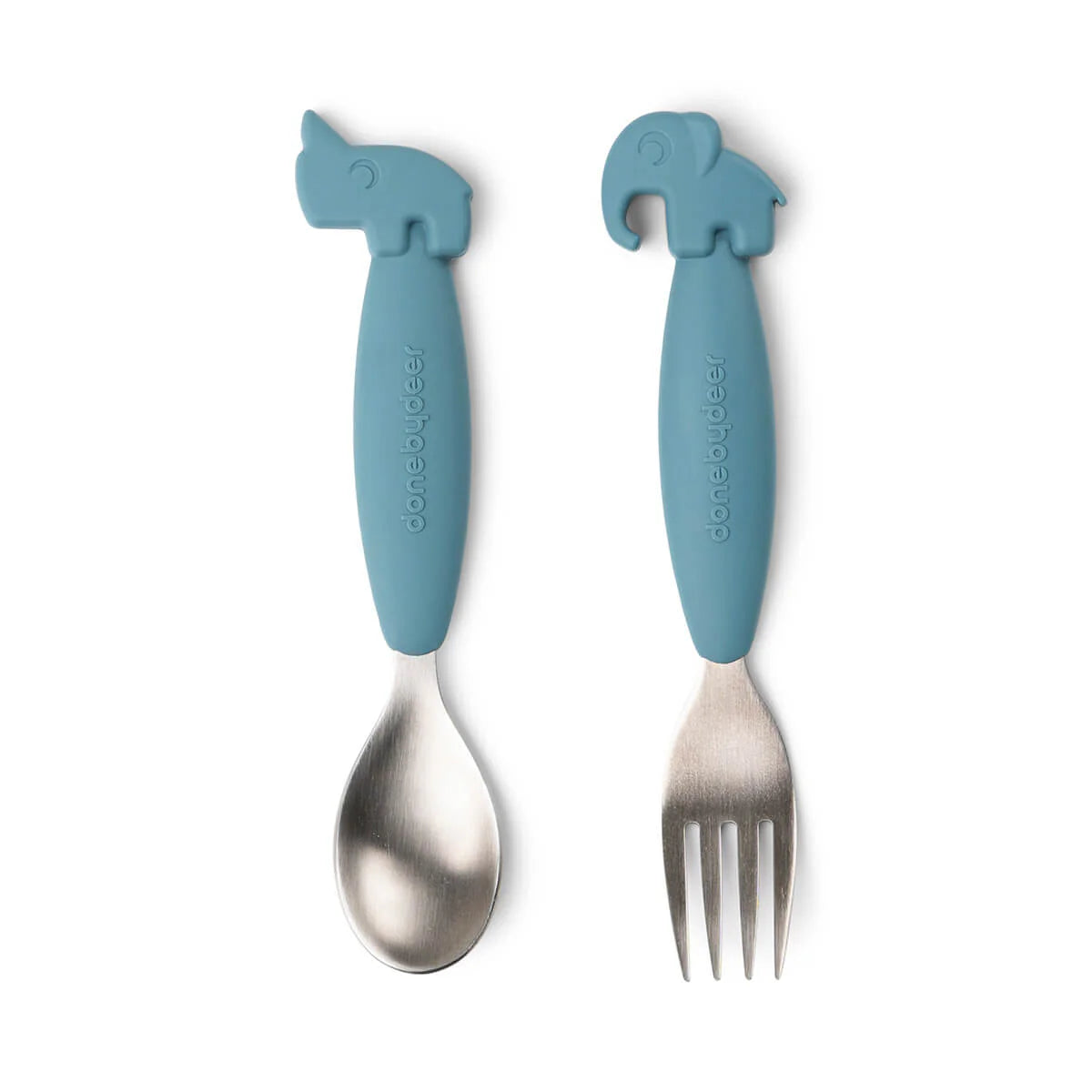 Easy-Grip Spoon and Fork Set, Blue