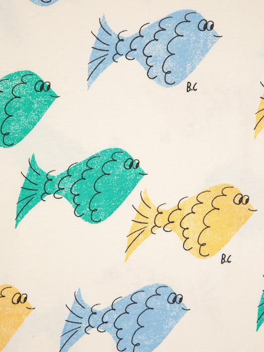 T-shirt, Multicolor, Fish All Over, Strl 12 mån - Bobo Choses