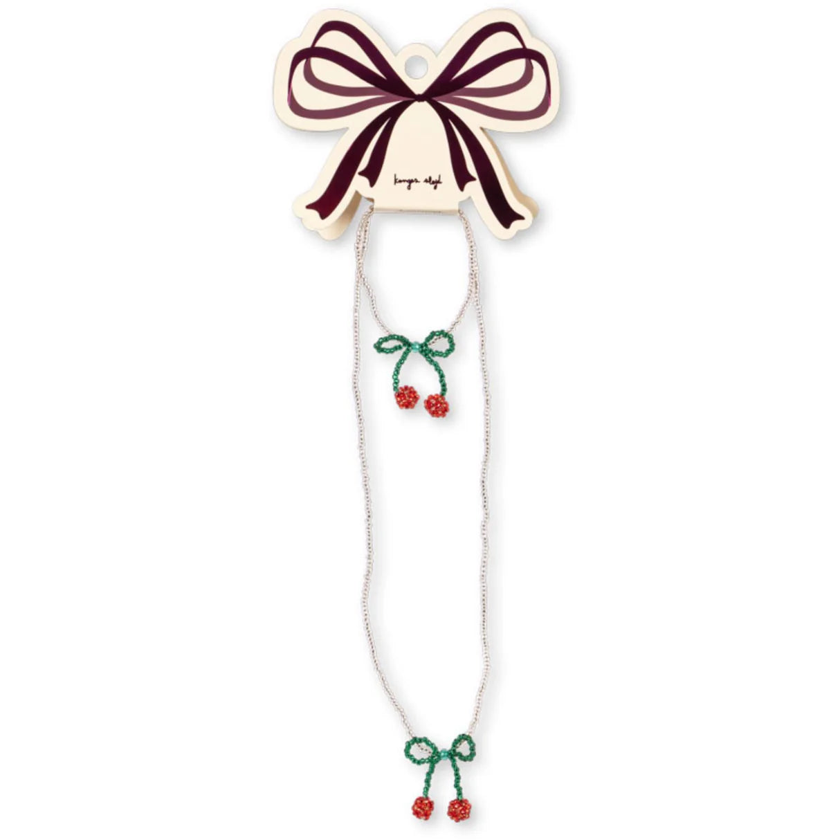 Halsband och Armband Set, Körsbär - Konges Slöjd