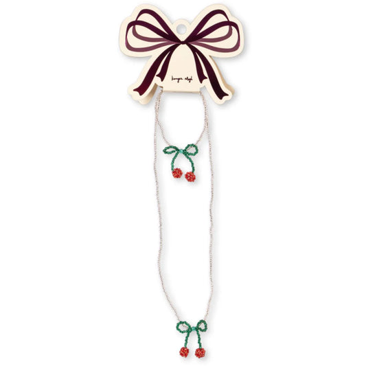 Halsband och Armband Set, Körsbär - Konges Slöjd
