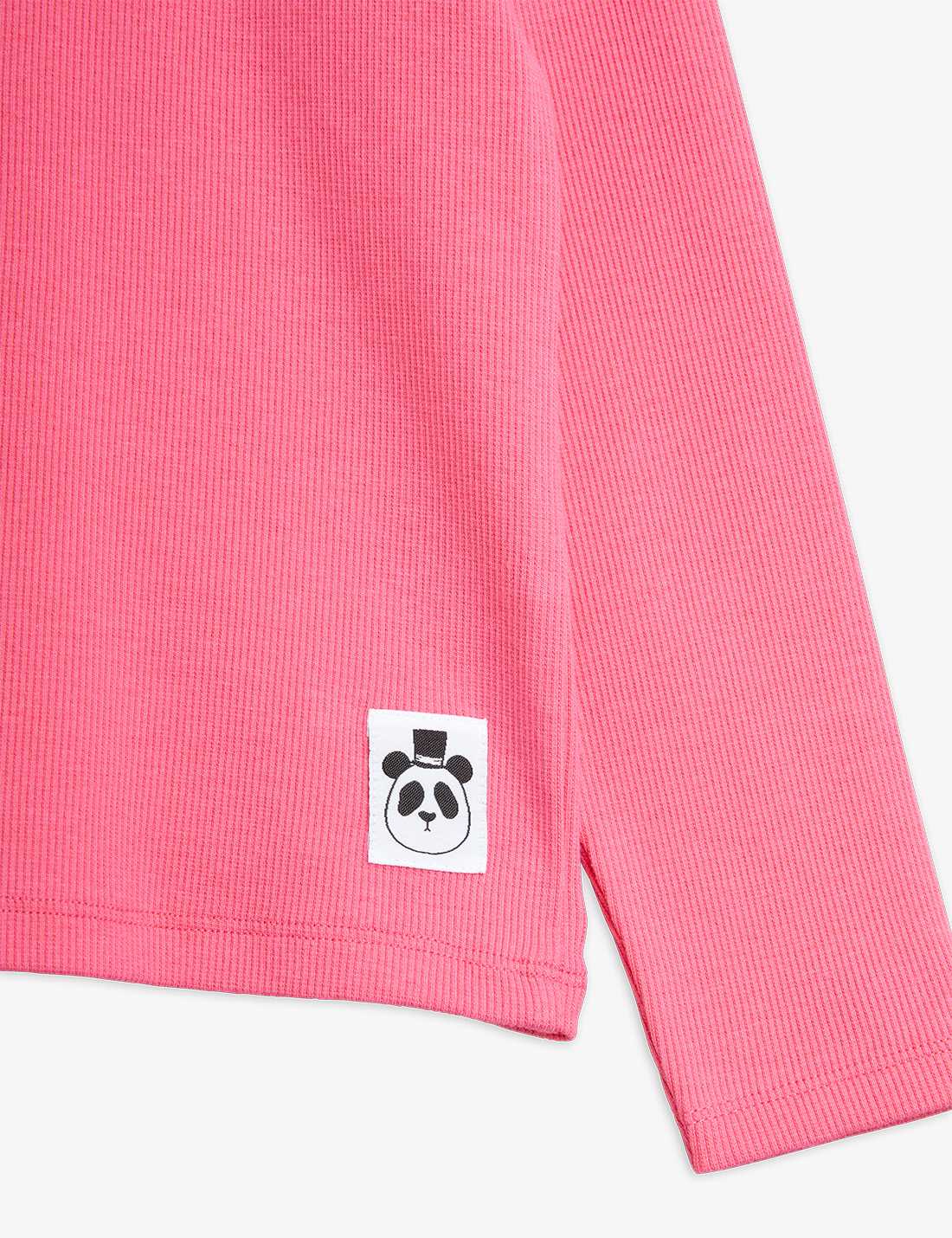 Solid rib ls tee pink