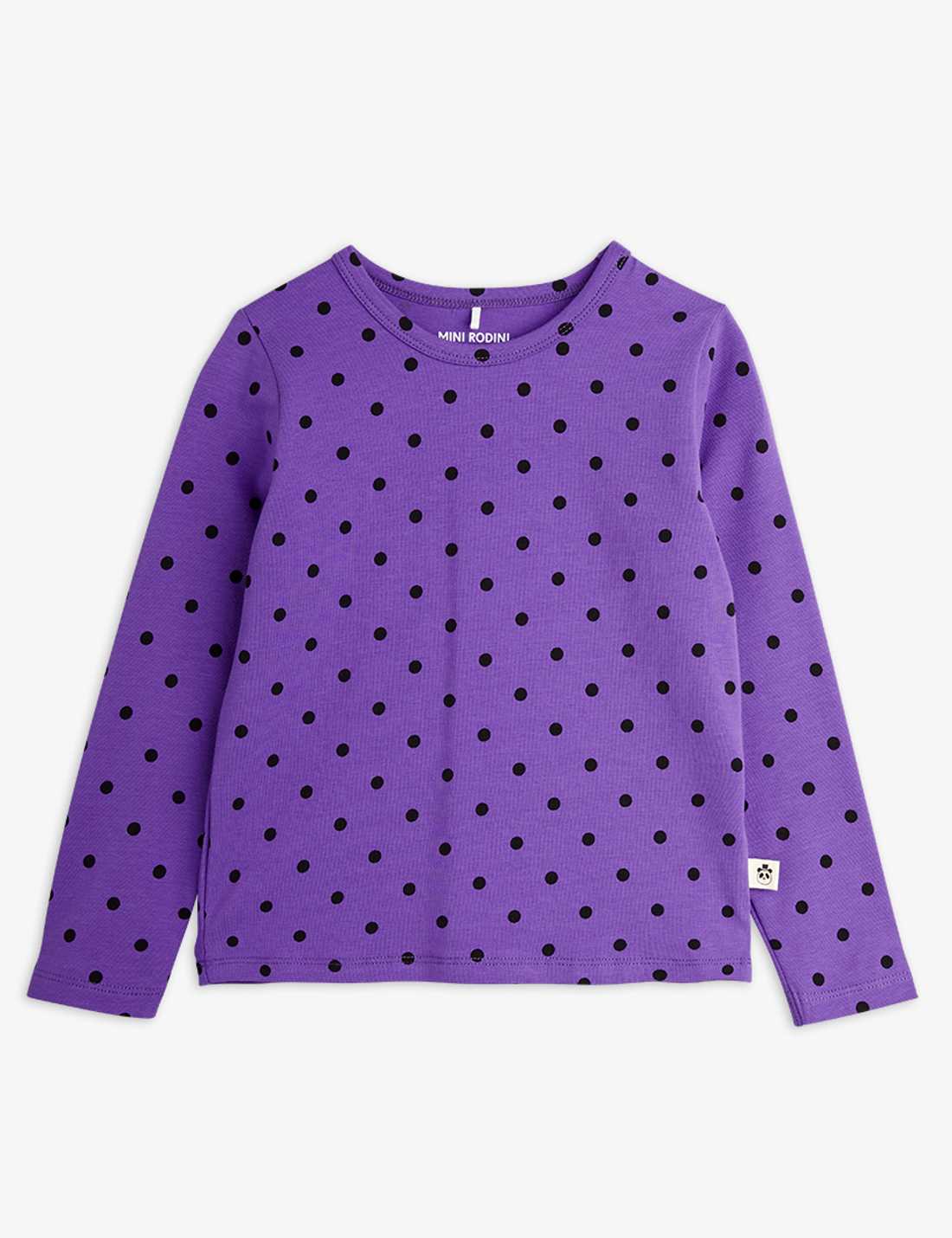 Polka Dot Ls Tee, Purple