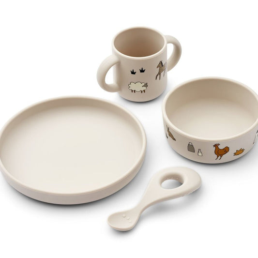 Vivi Printed Tableware Set, Farm/Sandy