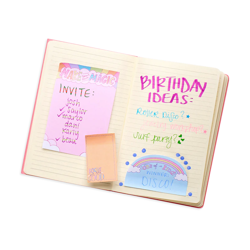 Postit-lappar, Side notes sticky tab note pad, Make Magic - Ooly