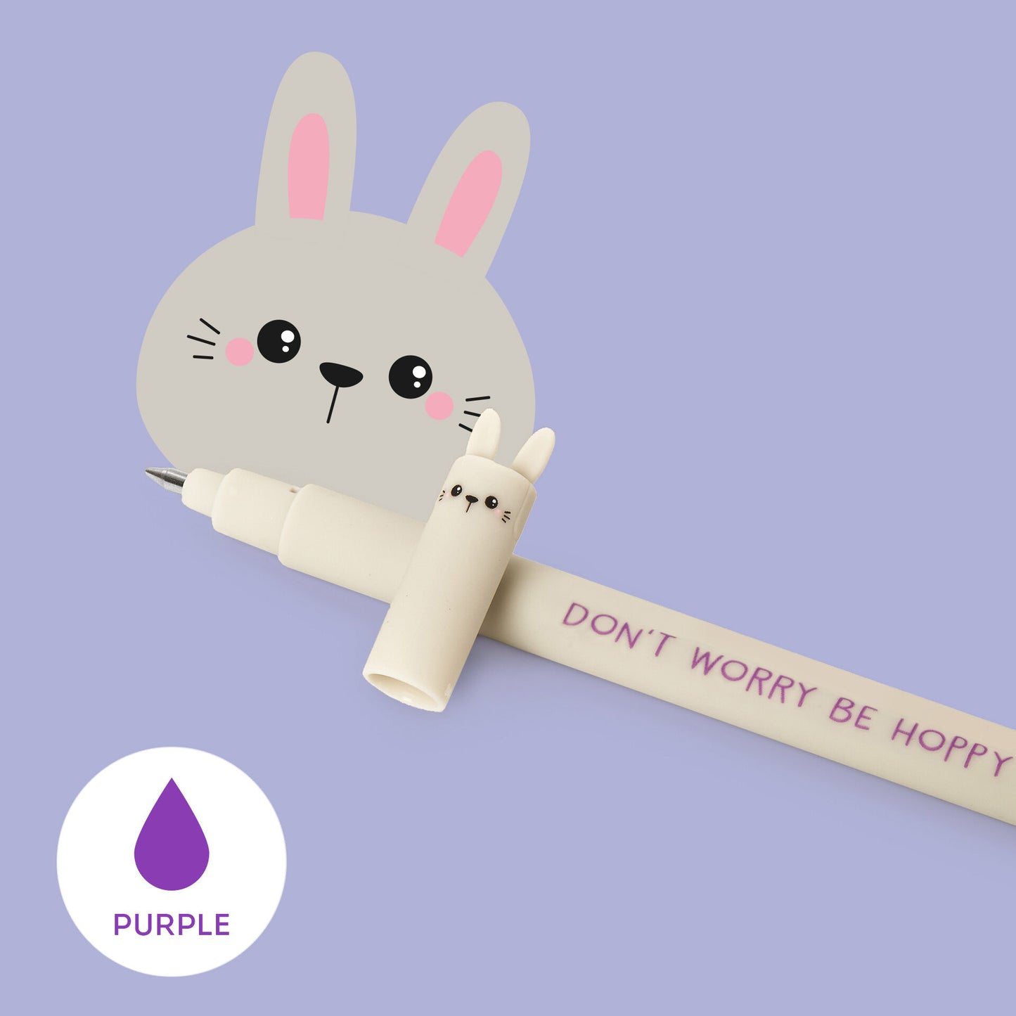 Erasable Gel Pen Rabbit, Lila