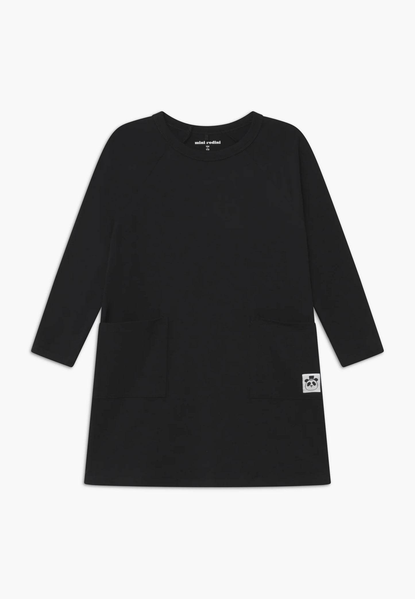 Basic Långärmad Klänning, Svart - Mini Rodini