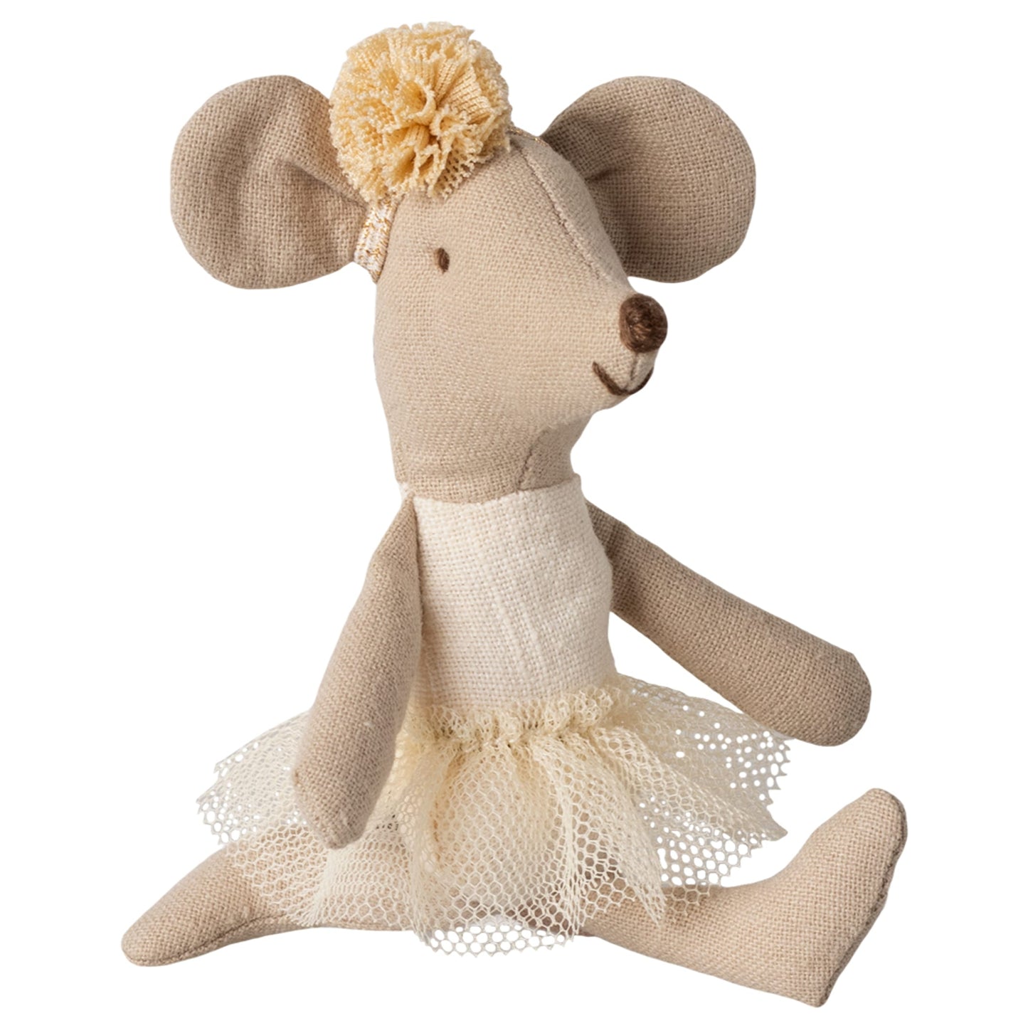 Lillasyster Mus, Ballerina, 11 cm, Off white - Maileg