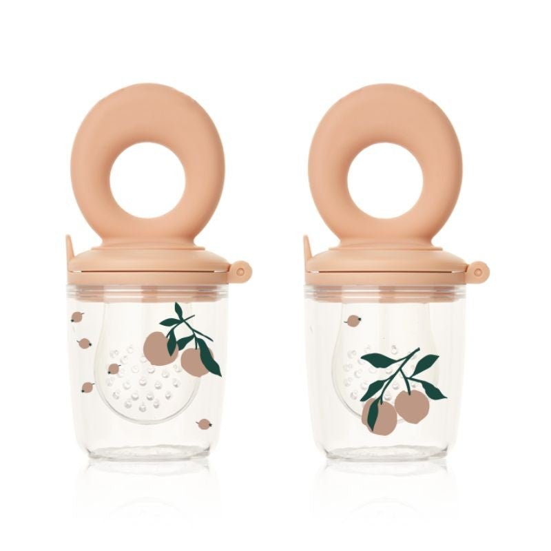 Miranda Printed Food Feeder 2-Pack, Peach/Sea Shell