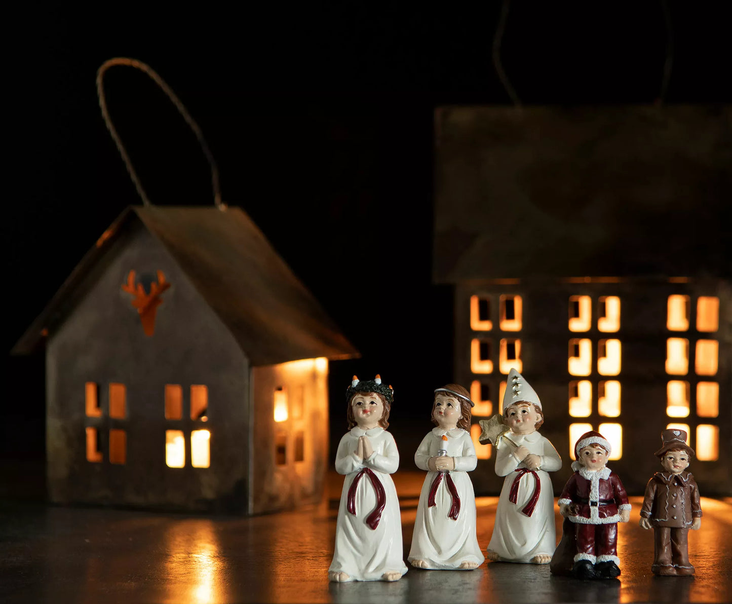 Luciatåg 5st Mix, Poly, Liten 6,5 cm - A Lot Decoration