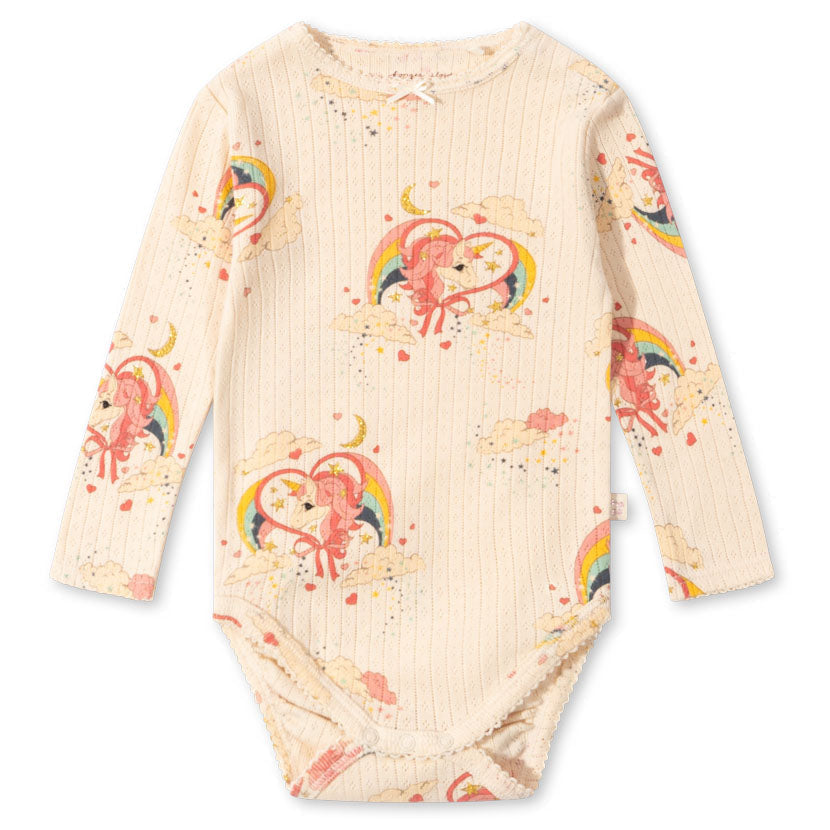 Body Baby 9 mån, Minnie Glitter Body GOTS, Horn Stars - Konges Sløjd