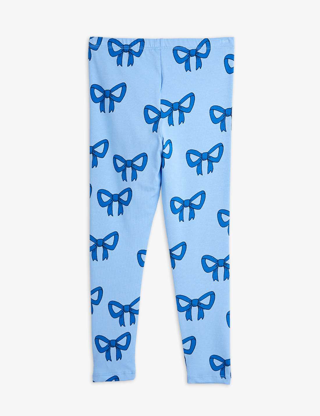 Bow AOP Leggings, Blue