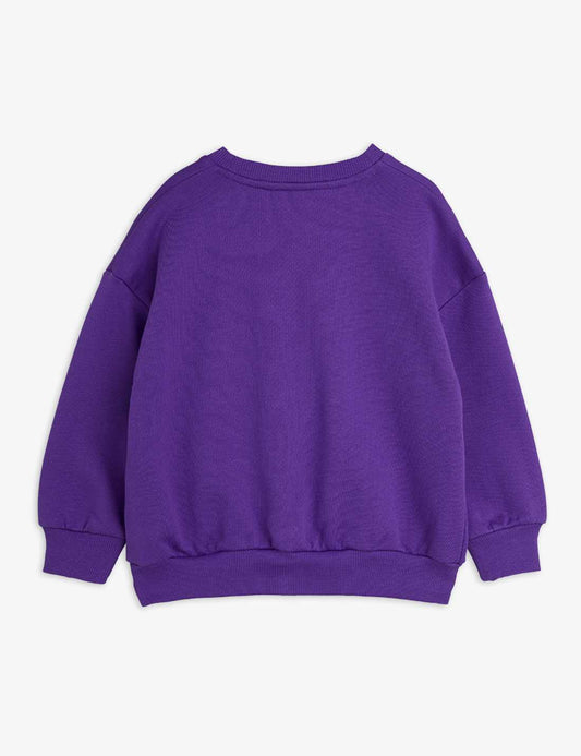 Tröja, Sunday EMB Sweatshirt, Lila, Strl 128/134 - Mini Rodini