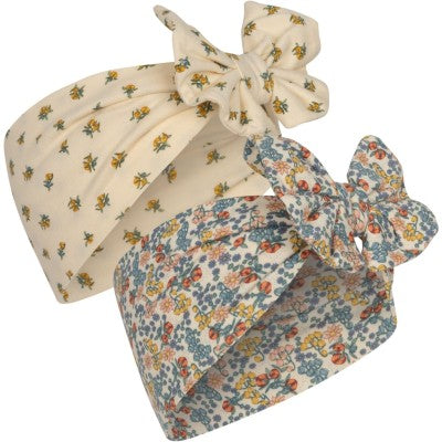 Hårband med Rosett 2-Pack, Bambi/Peonia Limone/Bibi Fleur - Konges Slöjd