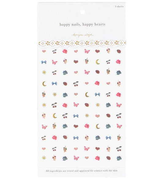 Nagelstickers 3 ark, Girl - Konges Sløjd